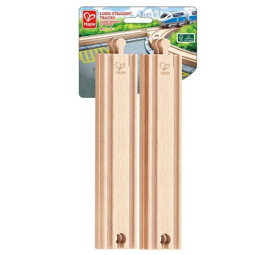 Long Straight Tracks 4-pcs