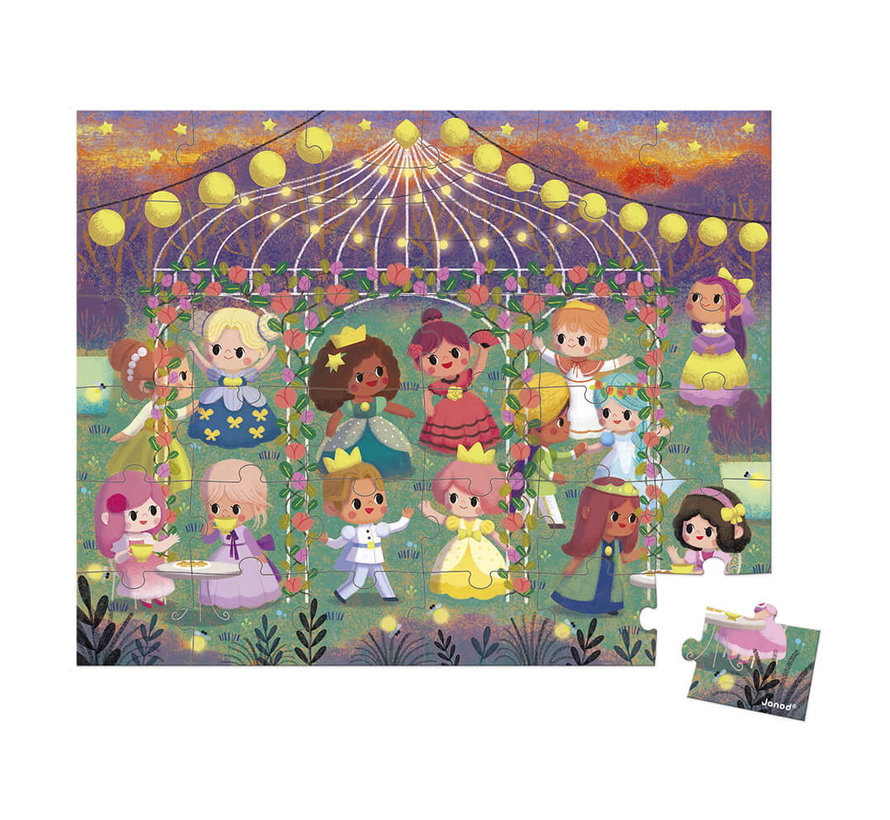 Puzzel Prinsessenfeest in Opbergkoffer 36 pcs