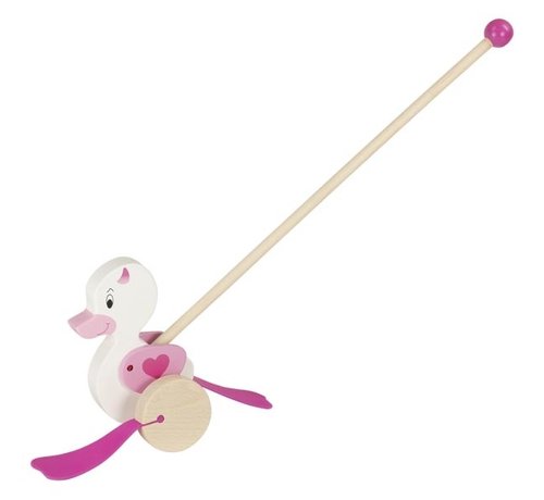 GOKI Little Devil Duck Push Along Animal