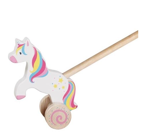 GOKI Unicorn Push Along Animal