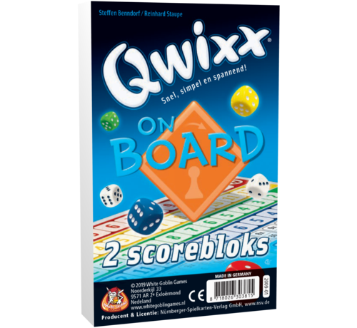 White Goblin Qwixx on Board Extra Scorebloks