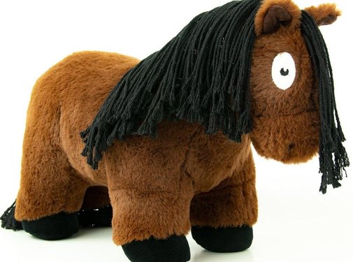 crafty ponies Paarden Knuffel Bruin met Zwarte Manen 48cm