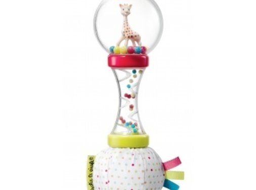 Sophie de Giraf Zachte Maracas Rammelaar in Wit-Rood Geschenkdoosje