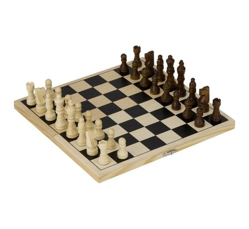 GOKI Chess Game in Plywood Cassette