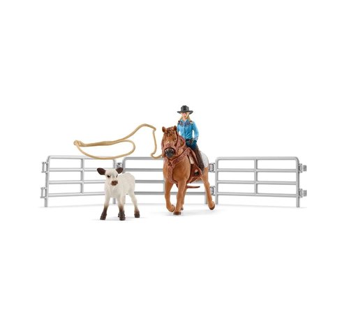 Schleich Team Roping met Cowgirl