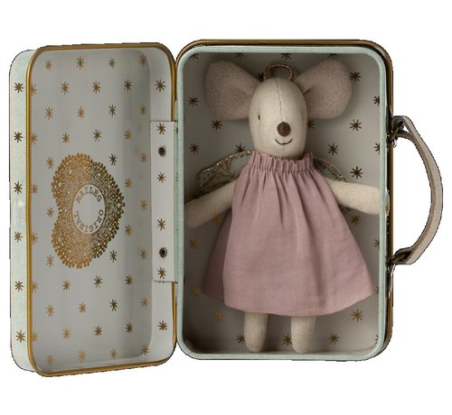 Maileg Angel mouse in suitcase