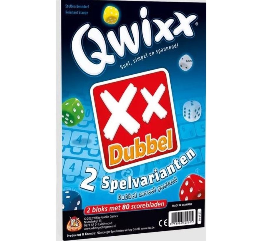 Qwixx Dubbel Scorebloks