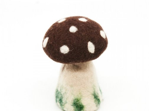 Sjaalmetverhaal Paddenstoel Donkerbruin
