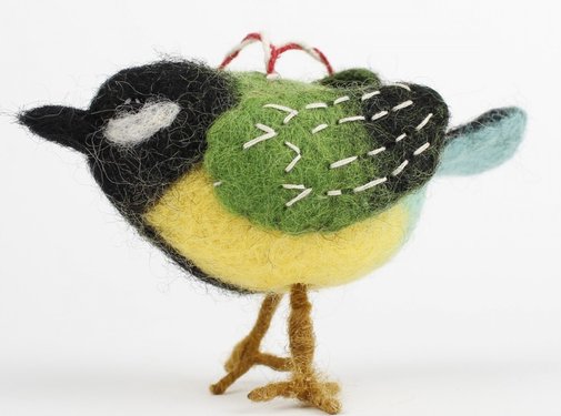 Sjaalmetverhaal Vogel Koolmeesje