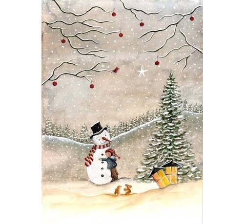 Bijdehansje Postcard Snowman