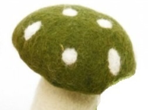 Sjaalmetverhaal Paddenstoel Donkergroen