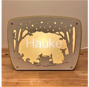 Het Houtlokael Name Lamp Forest Animals Wood