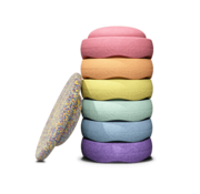 Stapelstein Pastel Rainbow Bundle 6+1 Board Confetti