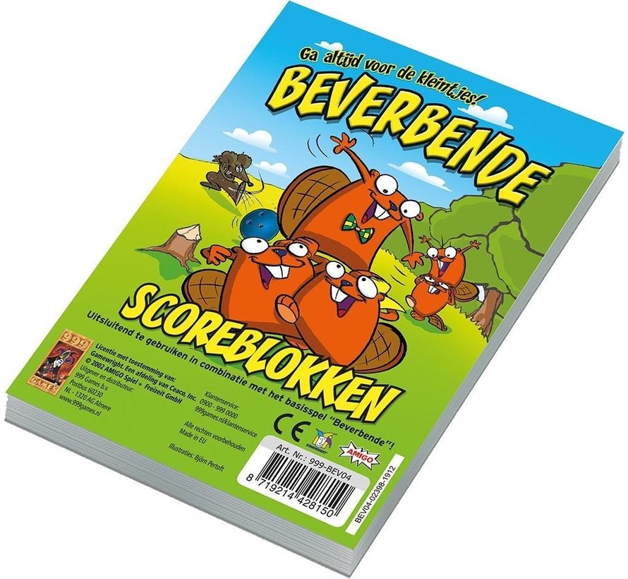 Scoreblokken Beverbende Set 3-delig Kaartspel