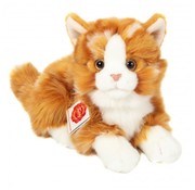 Hermann Teddy Knuffel Kat Rood Getijgerd 20cm