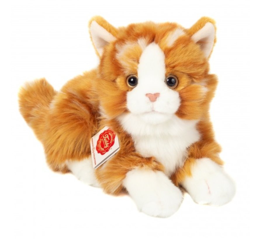 Knuffel Kat Rood Getijgerd 20cm