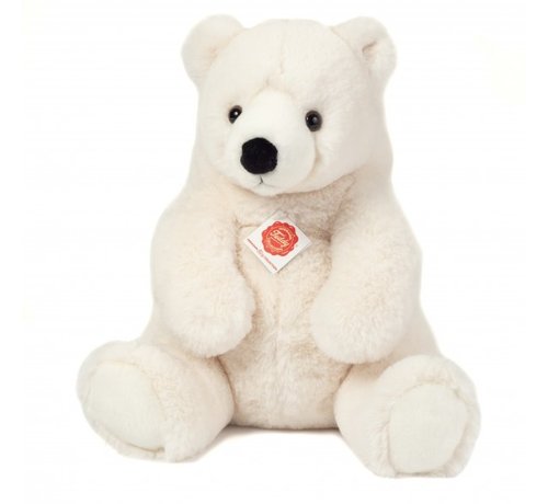 Hermann Teddy Stuffed Animal Polar Bear Sitting 35cm