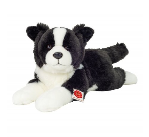 Hermann Teddy Stuffed Animal  Dog Border Collie Lying 45 cm