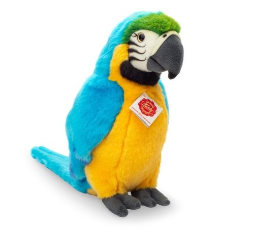 Hermann Teddy Stuffed Animal  Parrot Yellow Breasted Macaw 26 cm