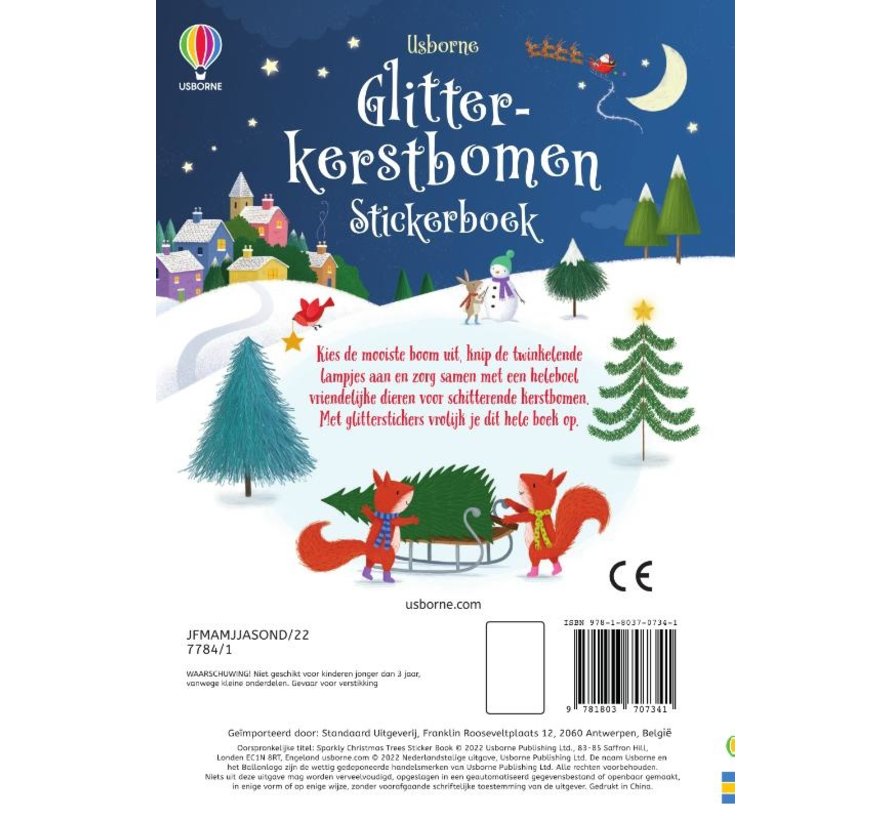 Glitterkerstbomen Stickerboek