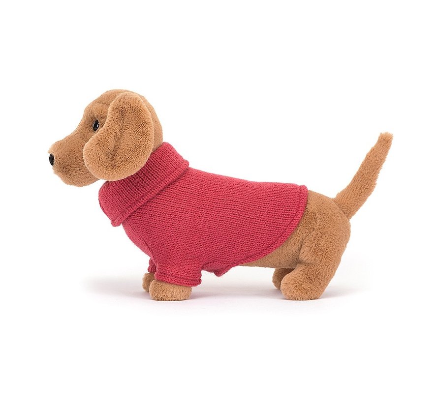 Knuffel Sweater Sausage Dog Pink