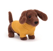 Jellycat Sweater Sausage Dog Yellow