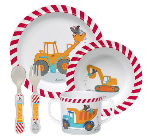 sigikid Dinner Set Bouw Melamine