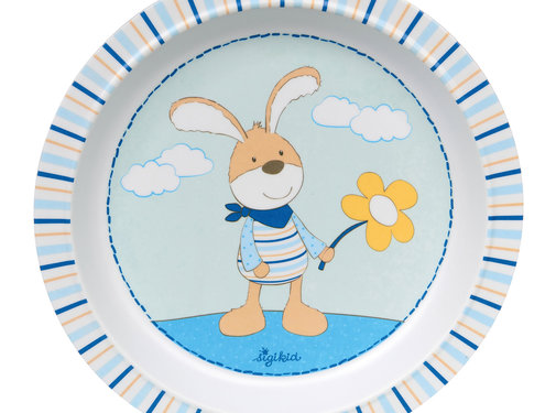 sigikid Bord Melamine Konijn Blauw