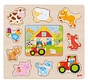 Puzzel Boerderij Dieren Hout 15pcs