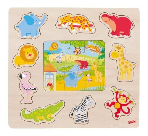GOKI Puzzle Zoo Animals 15pcs