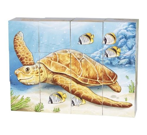 GOKI Blokkenpuzzel Australische Dieren Hout 12pcs