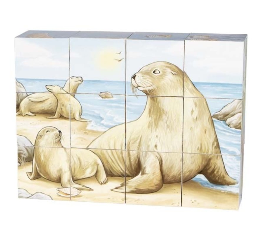 Blokkenpuzzel Australische Dieren Hout 12pcs