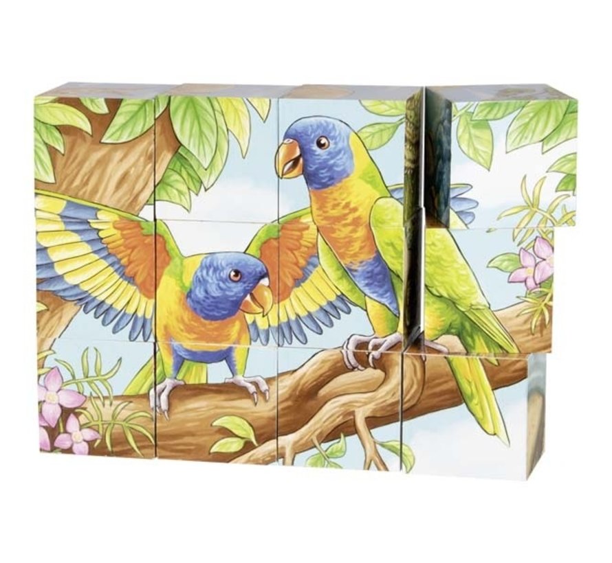 Blokkenpuzzel Australische Dieren Hout 12pcs