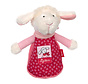 Pink Schnuggi Sheep Grasp Toy with Cherry Pit Pad