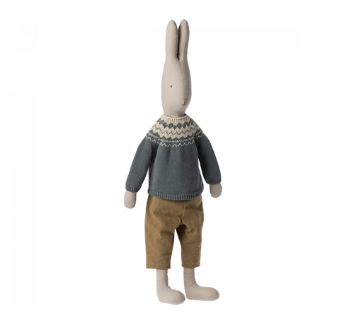 Maileg Rabbit size 5, Pants and knitted sweater