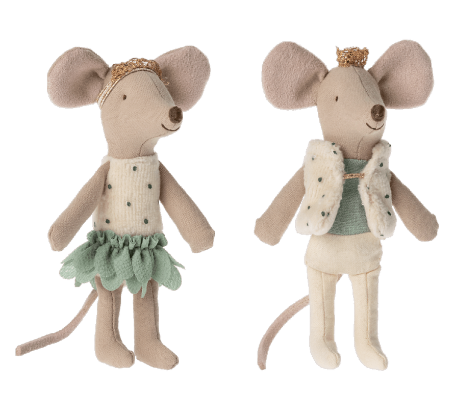 Royal Twins Mice Little Sister and Brother in Box