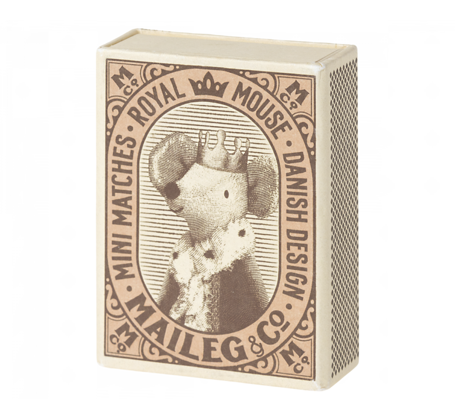 Sleepy/wakey baby mouse in matchbox - Rose