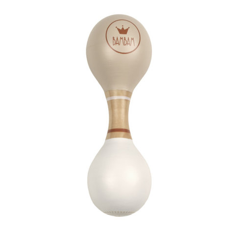 BamBam Eco Friendly Wooden Maracas Beige in Giftbox