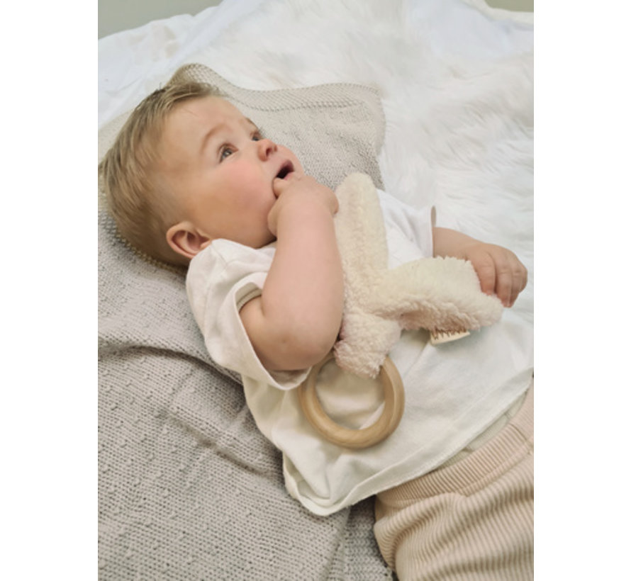 Eco Friendly Wooden Teething Ring with ears