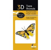 Fridolin 3D Paper Model Colorful Butterfly