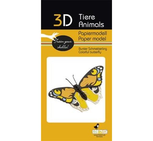 Fridolin 3D Paper Model Colorful Butterfly