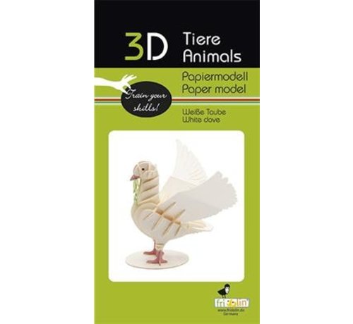 Fridolin 3D Paper Model White Dove