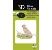 Fridolin 3D Paper Model Golden Retriever