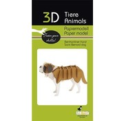 Fridolin 3D Paper Model Saint Bernard Dog