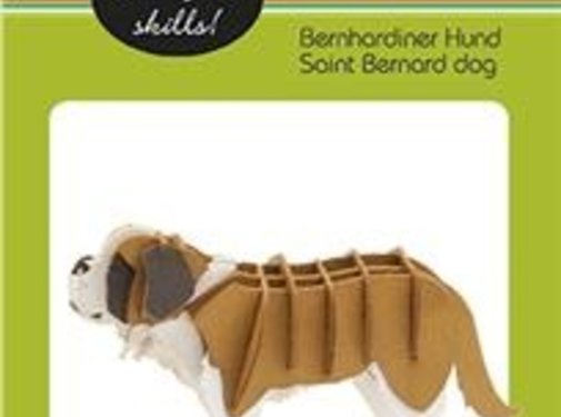 Fridolin 3D Paper Model Saint Bernard Dog