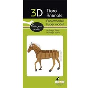 Fridolin 3D Paper Model Haflinger Horse