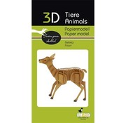 Fridolin 3D Paper Model Fawn