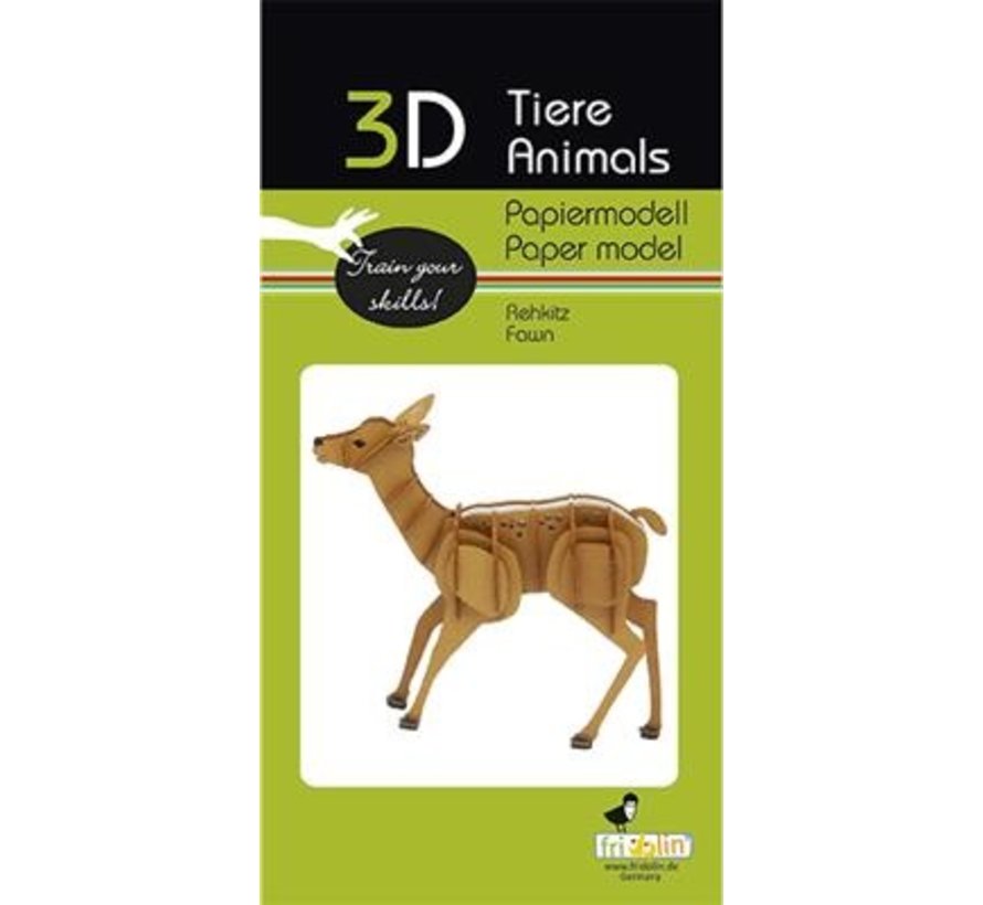 3D Paper Model Fawn