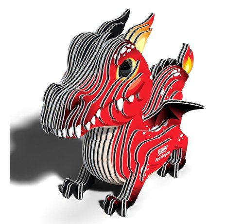 Eugy 3D Carboard Model Red Dragon