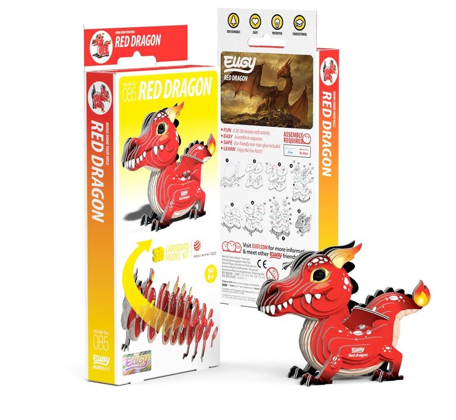 3D Carboard Model Red Dragon